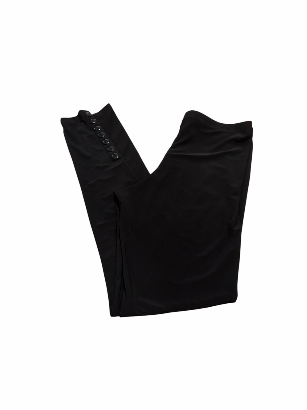 SUN KIM black skinny leg pants with ankle buttons